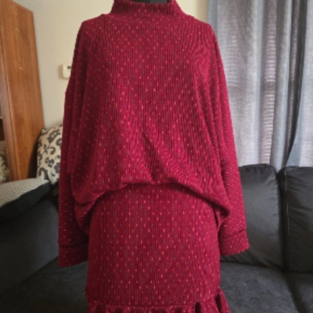 Free People Dolman Sleeve Sweater Skirt Set